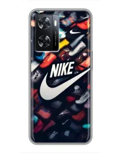 Чохол для OPPO A77 з картинкою «Колекція кросівок Nike»