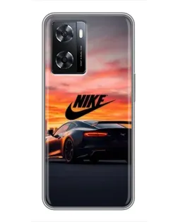 Чохол для OPPO A77 з картинкою «Nike та суперкар»