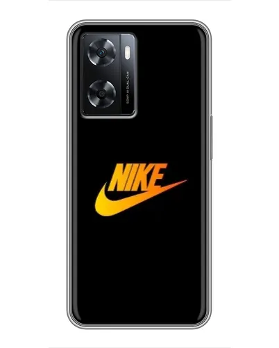Чохол для OPPO A77 з картинкою «Золотий логотип Nike»