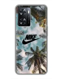 Чохол для OPPO A77 з картинкою «Тропічний принт Nike»