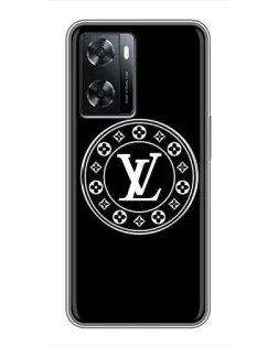 Чехол для OPPO A77 с картинкой «LV — печать стиля»