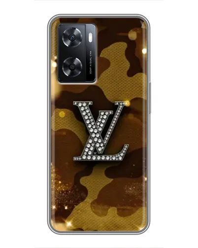Чехол для OPPO A77 с картинкой «Камуфляжный Louis Vuitton»