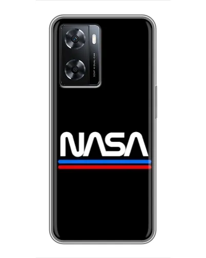 Чехол для OPPO A77 с картинкой «NASA — классика Red Blue»