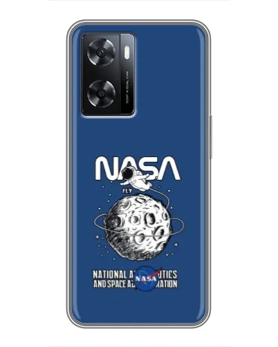 Чехол для OPPO A77 с картинкой «NASA — лунная миссия»