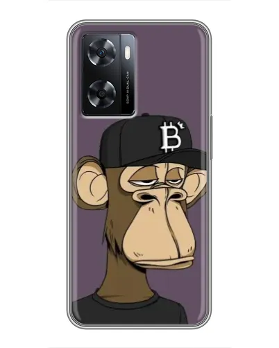 Чохол для OPPO A77 з картинкою «Bored Ape в кепці»