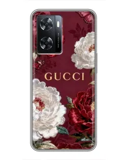 Чохол для OPPO A77 з картинкою «Gucci — бордові троянди» Чохол для OPPO A77 з картинкою «Gucci — бордові троянди»