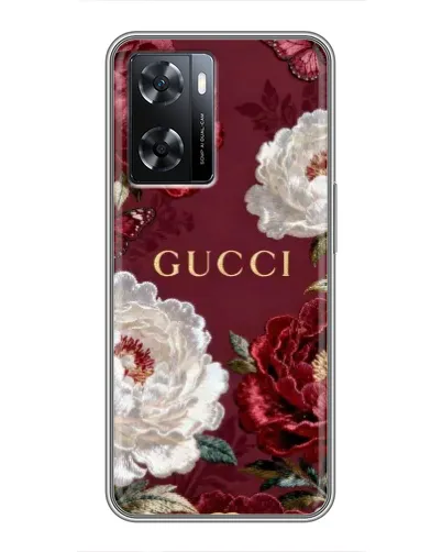 Чехол для OPPO A77 с картинкой «Gucci — бордовые розы» Чехол для OPPO A77 с картинкой «Gucci — бордовые розы»