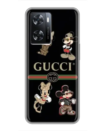 Чехол для OPPO A77 с картинкой «Gucci — герои Disney и монограмма» Чехол для OPPO A77 с картинкой «Gucci — герои Disney и монограмма»