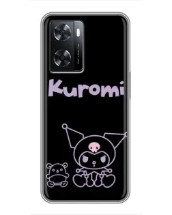 Чохол для OPPO A77 з картинкою «Kuromi — чорний мінімалізм» Чохол для OPPO A77 з картинкою «Kuromi — чорний мінімалізм»