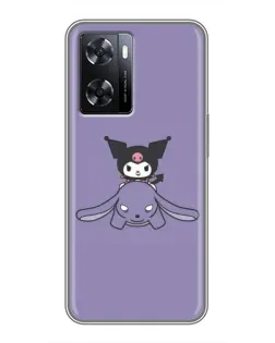 Чохол для OPPO A77 з картинкою «Kuromi на ліловому фоні» Чохол для OPPO A77 з картинкою «Kuromi на ліловому фоні»