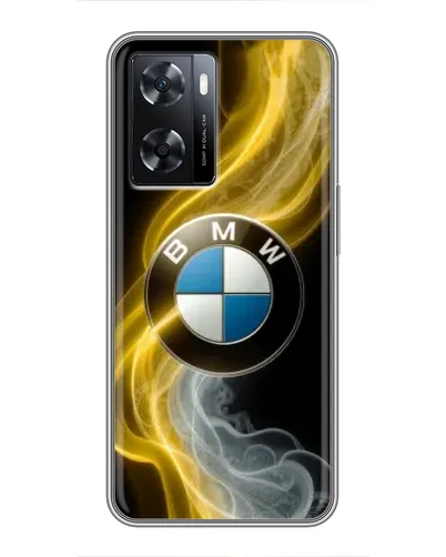Чохол для OPPO A77 з картинкою «Золотистий дим BMW»