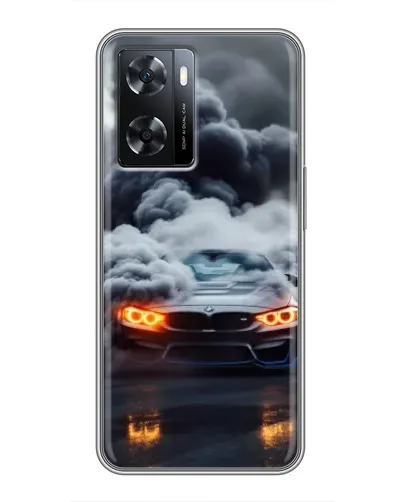 Чохол для OPPO A77 з картинкою «BMW у диму»