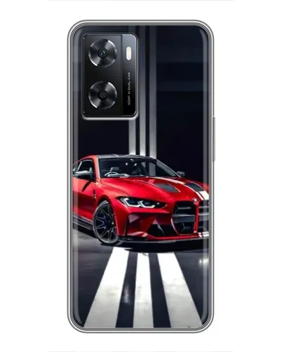 Чохол для OPPO A77 з картинкою «Червона BMW на дорозі»
