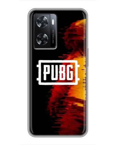 Чохол для OPPO A77 з картинкою «Яскравий логотип PUBG»
