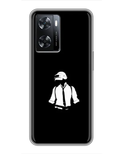 Чохол для OPPO A77 з картинкою «PUBG — білий шолом»