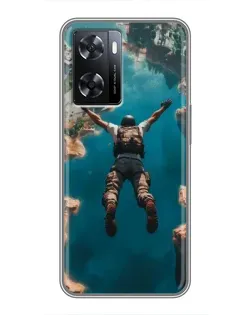 Чохол для OPPO A77 з картинкою «PUBG — вільне падіння»