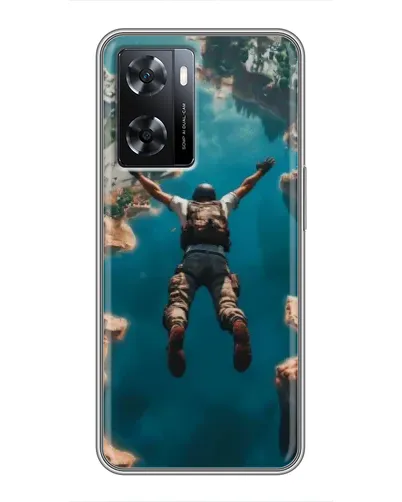 Чохол для OPPO A77 з картинкою «PUBG — вільне падіння»