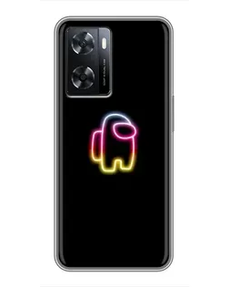 Чохол для OPPO A77 з картинкою «Among Us градієнт»
