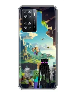 Чохол для OPPO A77 з картинкою «Ендермен у лісі»