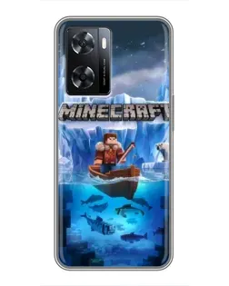 Чохол для OPPO A77 з картинкою «Minecraft льодянийсвіт»
