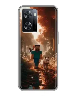 Чохол для OPPO A77 з картинкою «Стів у лісі»