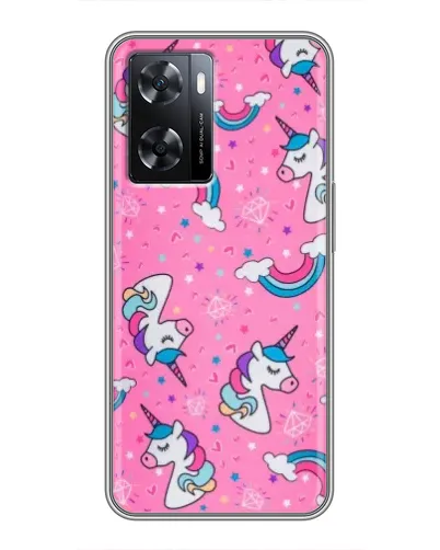 Чехол для OPPO A77 с картинкой «Unicorn паттерн розовый» Чехол для OPPO A77 с картинкой «Unicorn паттерн розовый»