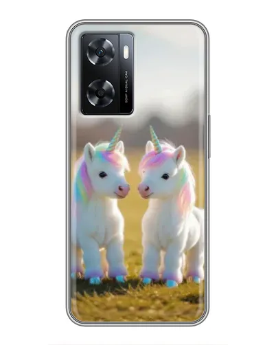 Чехол для OPPO A77 с картинкой «Пара единорогов» Чехол для OPPO A77 с картинкой «Пара единорогов»