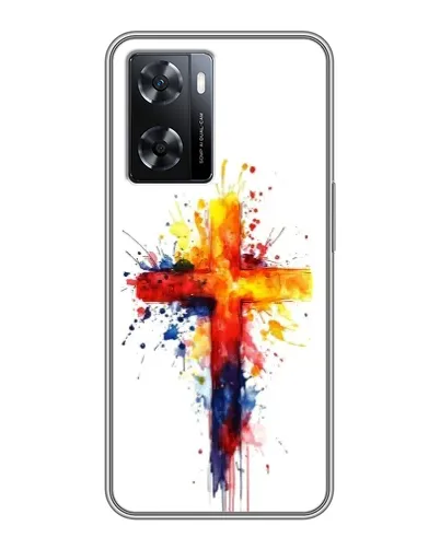 Чохол для OPPO A77 з картинкою «Акварельний хрест»