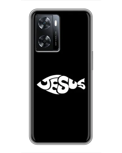 Чехол для OPPO A77 с картинкой «Рыба Jesus» Чехол для OPPO A77 с картинкой «Рыба Jesus»