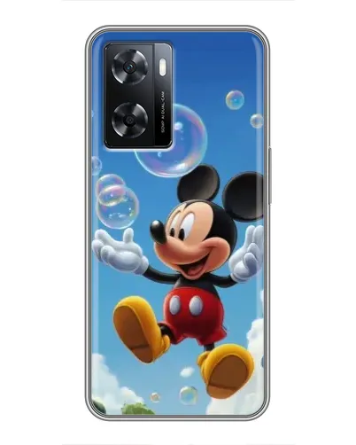 Чехол для OPPO A77 с картинкой «Mickey и мыльные пузыри»