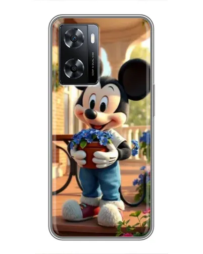 Чехол для OPPO A77 с картинкой «Микки садовод»