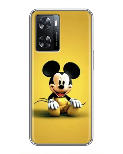 Чехол для OPPO A77 с картинкой «Микки на желтом»