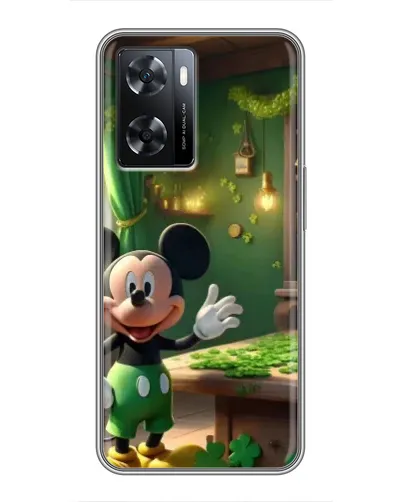 Чехол для OPPO A77 с картинкой «Микки в мастерской»