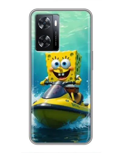 Чехол для OPPO A77 с картинкой «Спанч Боб на гидроцикле» Чехол для OPPO A77 с картинкой «Спанч Боб на гидроцикле»
