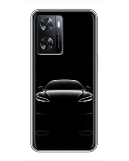 Чохол для OPPO A77 з картинкою «Силует Tesla Night» Чохол для OPPO A77 з картинкою «Силует Tesla Night»