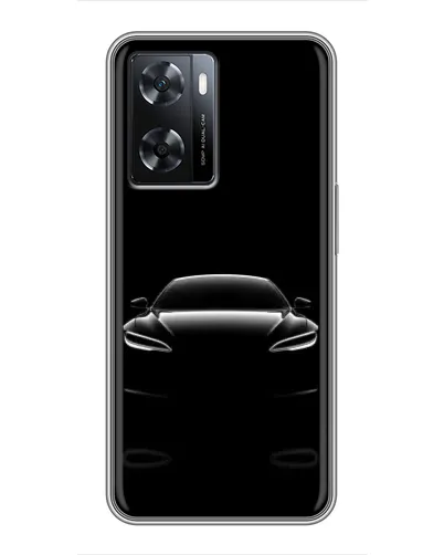Чохол для OPPO A77 з картинкою «Силует Tesla Night»