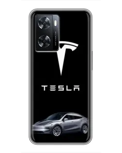 Чохол для OPPO A77 з картинкою «Tesla Model Y» Чохол для OPPO A77 з картинкою «Tesla Model Y»