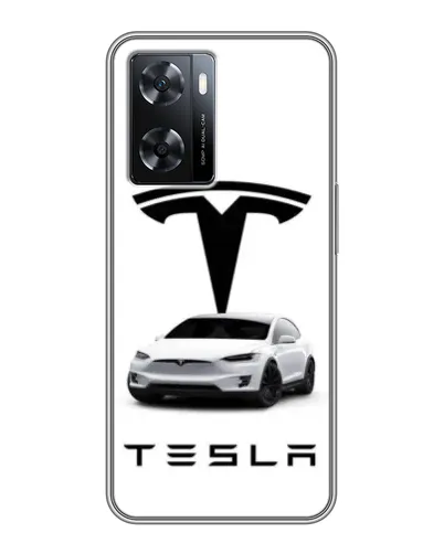 Чохол для OPPO A77 з картинкою «Tesla White Style»