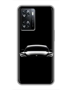 Чохол для OPPO A77 з картинкою «Фари Tesla Night» Чохол для OPPO A77 з картинкою «Фари Tesla Night»