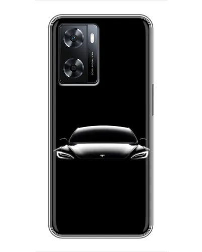 Чохол для OPPO A77 з картинкою «Фари Tesla Night»