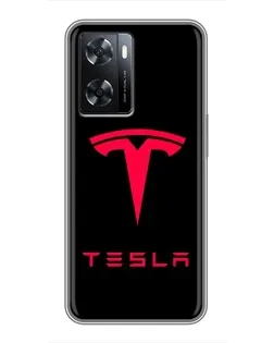 Чохол для OPPO A77 з картинкою «Tesla Red Logo» Чохол для OPPO A77 з картинкою «Tesla Red Logo»