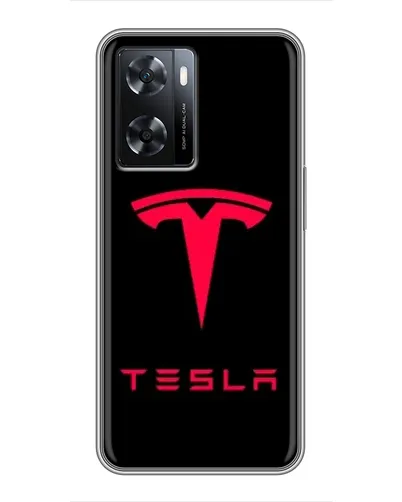 Чохол для OPPO A77 з картинкою «Tesla Red Logo»