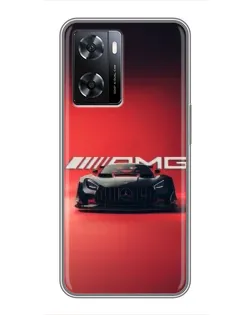 Чехол для OPPO A77 с картинкой «Mercedes AMG — красная линия»
