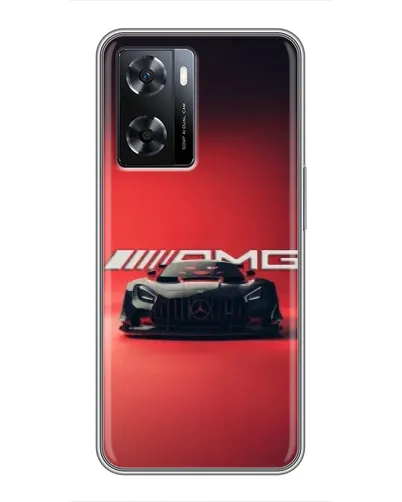 Чехол для OPPO A77 с картинкой «Mercedes AMG — красная линия»
