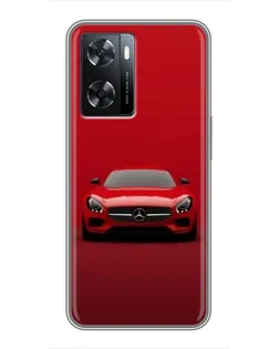 Чехол для OPPO A77 с картинкой «Красный Mercedes AMG»