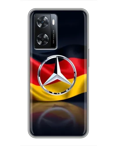 Чехол для OPPO A77 с картинкой «Mercedes — флаг Германии»