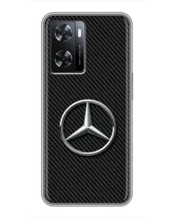 Чехол для OPPO A77 с картинкой «Карбоновый Mercedes стиль»