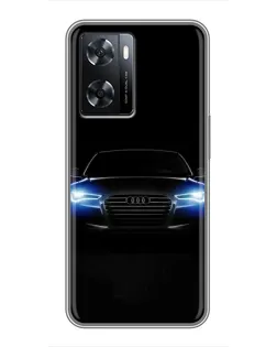 Чохол для OPPO A77 з картинкою «Audi в неоні»