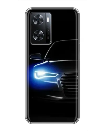Чохол для OPPO A77 з картинкою «Неоновий погляд Audi»