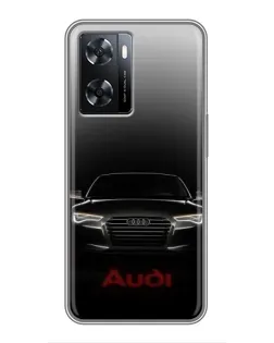 Чохол для OPPO A77 з картинкою «Audi — градієнтний контур»